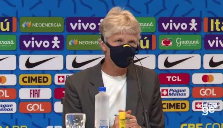 Brasil, de Pia Sundhage, enfrenta Argentina nos dias 18 e 21 de setembro (Reprodução / CBF TV)