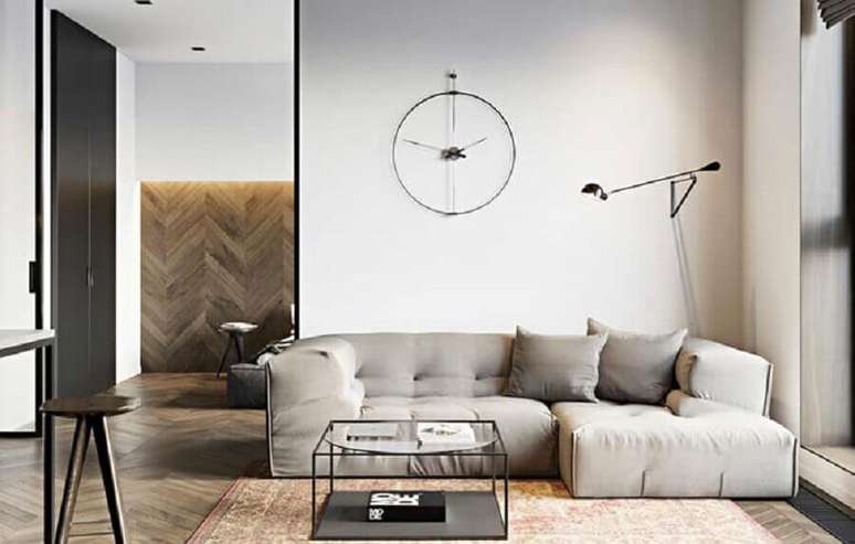 26. Tipos de sofá para decoração de sala minimalista – Foto: Decor Fácil