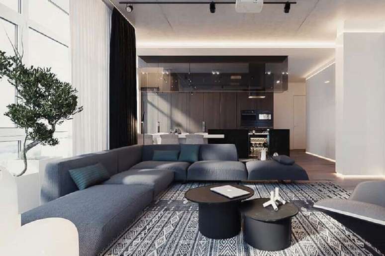 52. Tipos de sofás modular para decoração moderna de sala ampla – Foto: Futurist Architecture