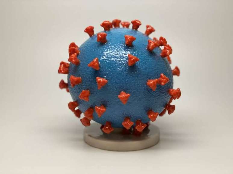 Modelo 3D do vírus da covid-19