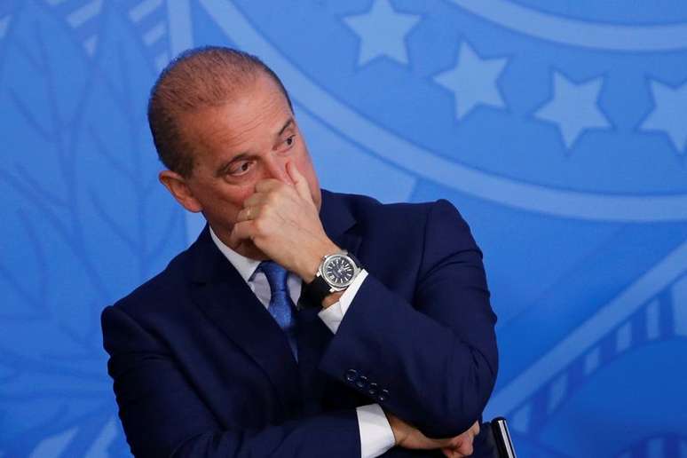 Onyx Lorenzoni durante cerimônia no Palácio do Planalto
12/02/2020 REUTERS/Adriano Machado