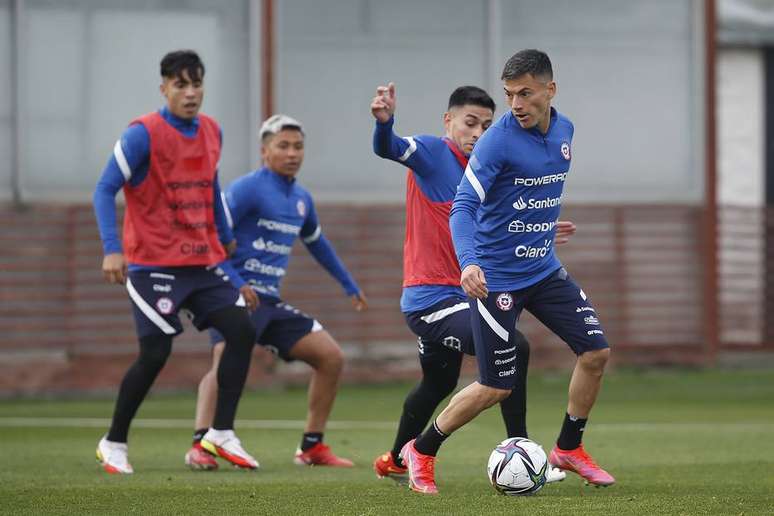 Seleção chilena fez o último treinamento antes de enfrentar o Brasil pelas Eliminatórias da Copa do Mundo de 2022.