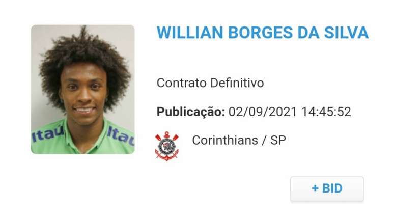 Willian está de volta ao Corinthians após 14 anos no futebol europeu (Foto: Reprodução/CBF)
