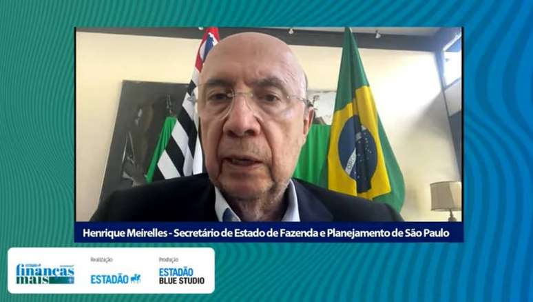 O secretário de Fazenda e Planejamento de São Paulo, Henrique Meirelles, durante painel do Finanças Mais.