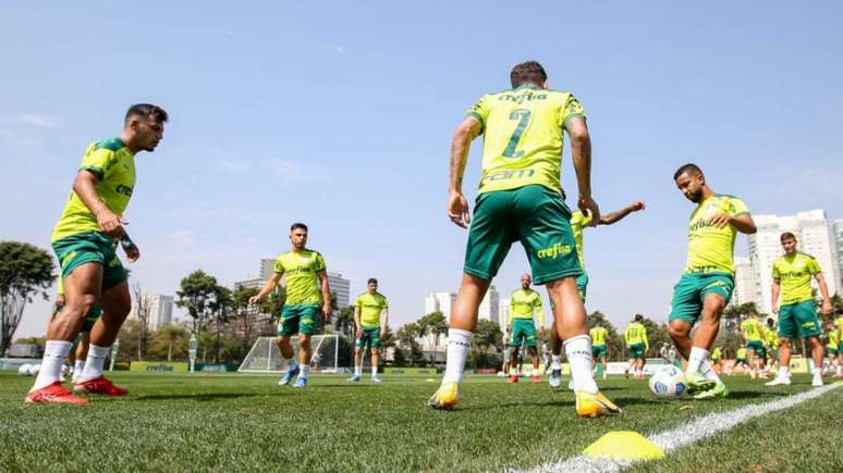 Palmeiras deu sequência à preparação para enfrentar o Athletico-PR (Foto: Cesar Greco)