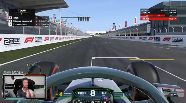 Grosjean mostrou a volta no simulador.