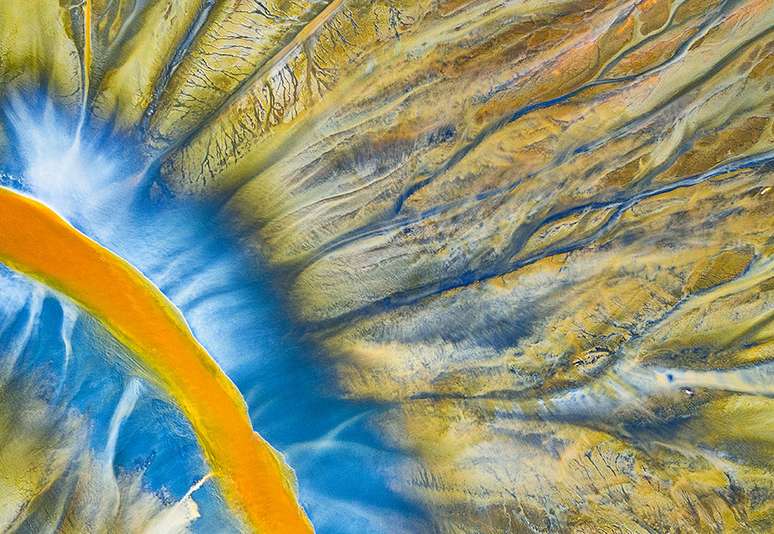 Rio fotografado de cima