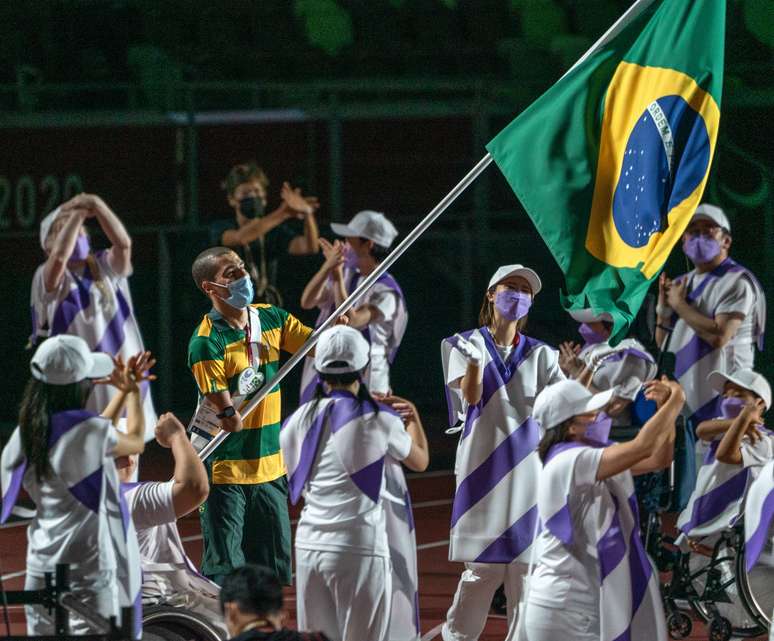 Daniel Dias na Cerimônia de Encerramento dos Jogos Paralímpicos de Tóquio Matsui Mikihito CPB