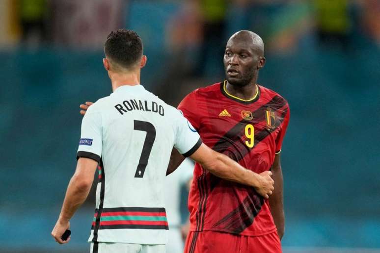 Bélgica, de Lukaku, venceu Portugal, de Cristiano Ronaldo, na Eurocopa (Foto: THANASSIS STAVRAKIS / POOL / AFP)