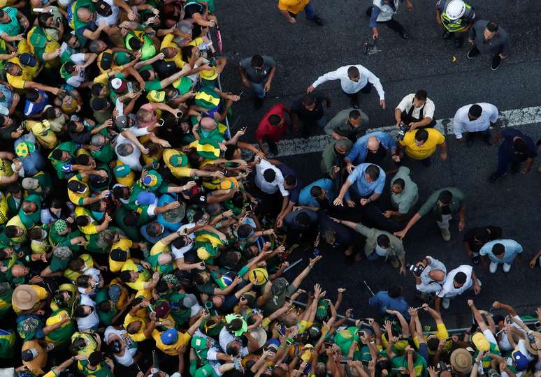 Jair Bolsonaro na Avenida Paulista neste 7 de setembro Amanda Perobelli Reuters