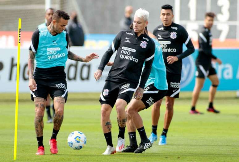 Róger Guedes e Luan jogaram juntos durante 32 minutos pelo Timão (Foto: Rodrigo Coca/Ag.Corinthians)