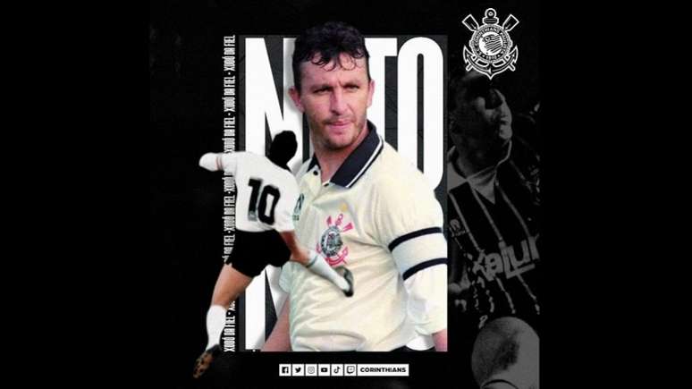 Corinthians celebrou o aniversário de 55 anos do Craque Neto (Foto: Reprodução/Twitter Corinthians)