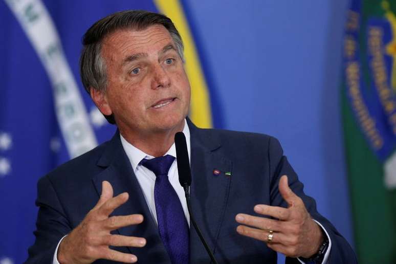 Presidente Jair Bolsonaro durante cerimônia no Palácio do Planalto
02/09/2021 REUTERS/Adriano Machado