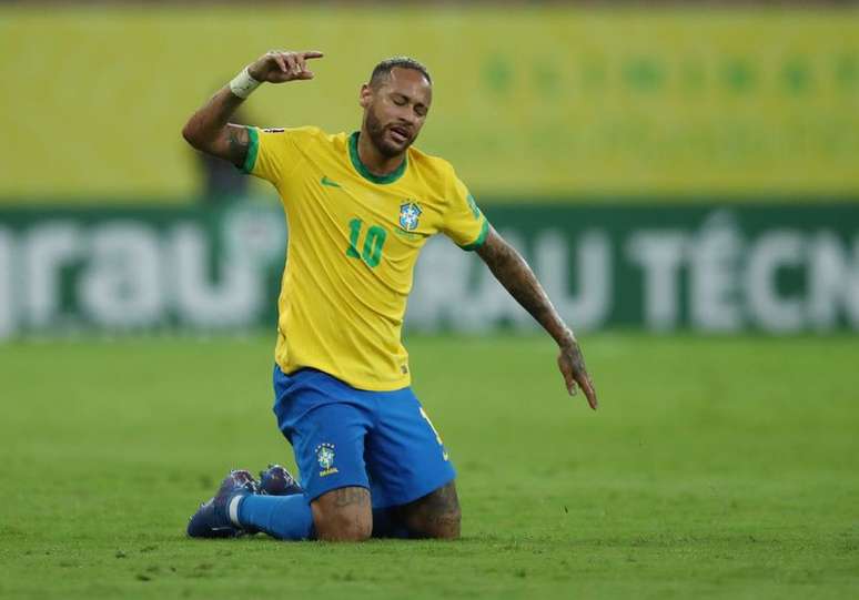 Neymar durante partida entre Brasil e Peru pelas eliminatórias para a Copa do Mundo
09/09/2021 REUTERS/Ricardo Moraes