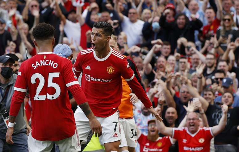 Cristiano Ronaldo marcou duas vezes no retorno ao United