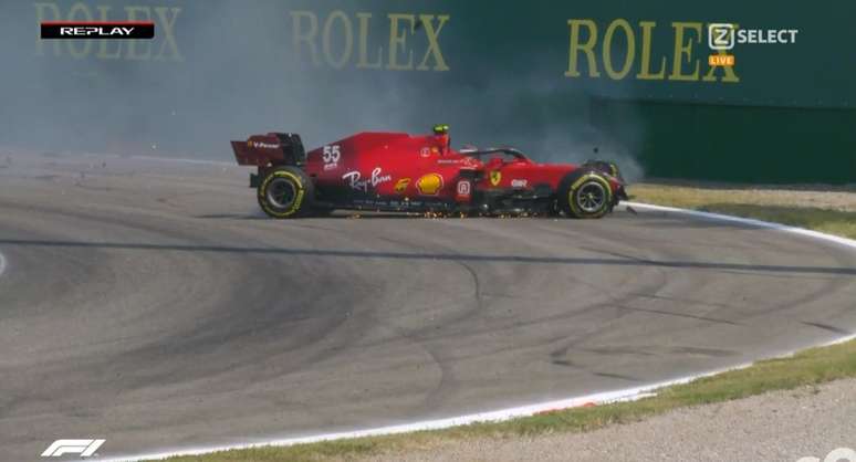 Carlos Sainz destruiu a Ferrari na Variante Ascari no TL2 em Monza 