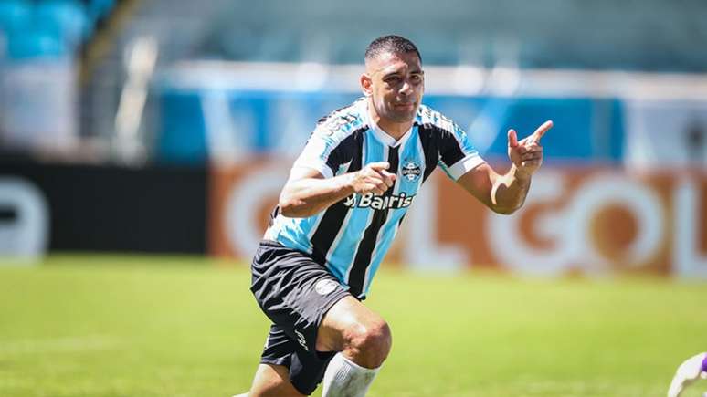 Diego Souza foi importante no triunfo do Grêmio (LUCAS UEBEL/GREMIO FBPA)