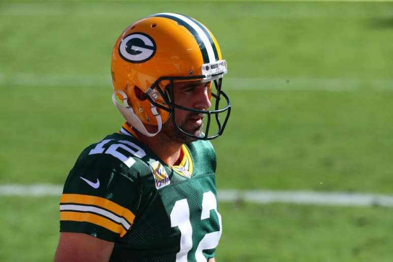 Camiseta Green Bay Packers Aaron Rodgers Verde