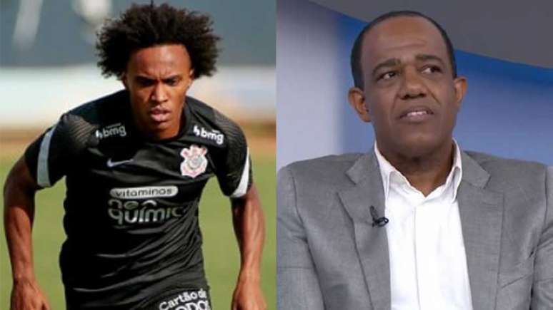 Willian foi impedido de estrear pelo Corinthians por descumprir protocolos sanitários (Montagem LANCE!)