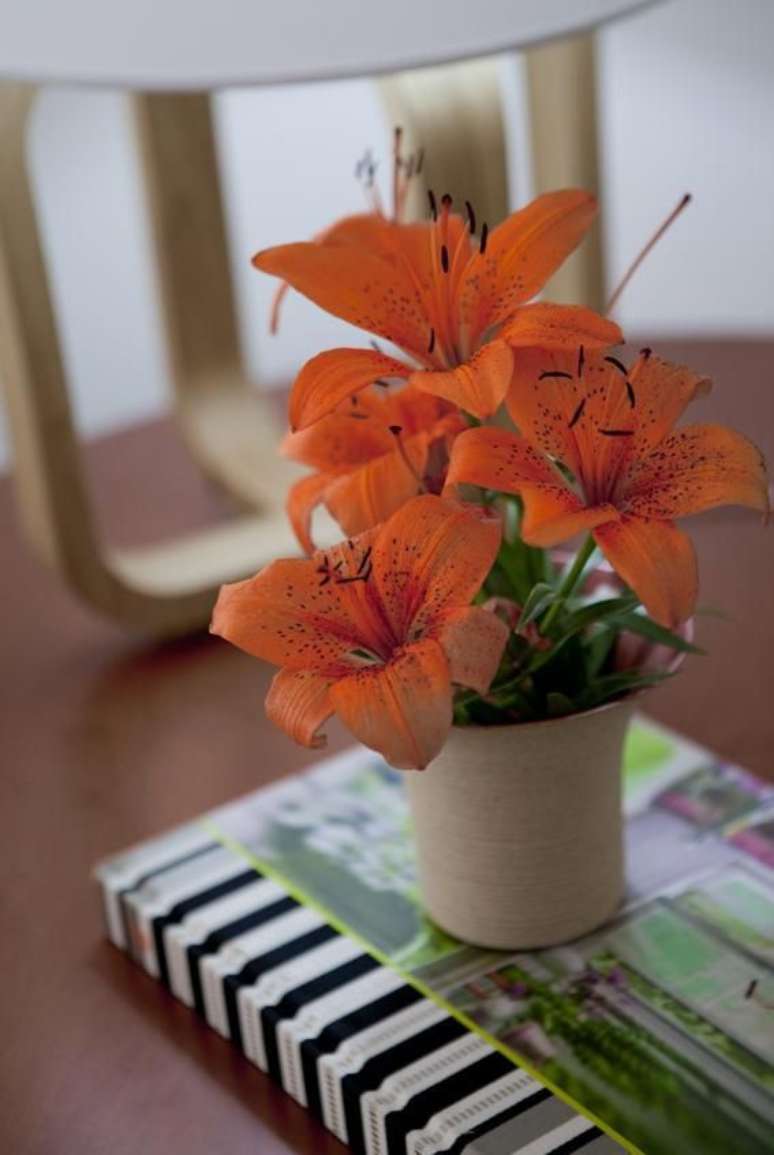 39. Vaso de flor para sala decorada com enfeites charmosos – Foto Deborah Roig