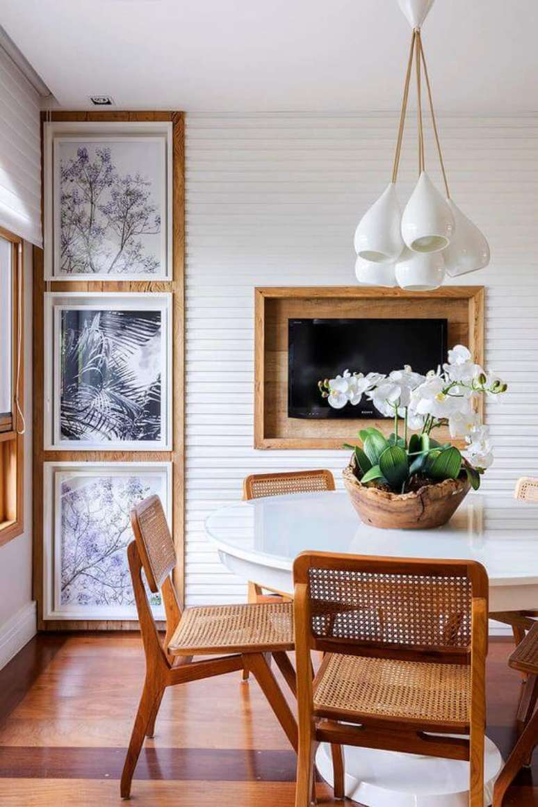 56. Vasos de flores para decoração de sala moderna e branca – Foto Meyer Cortez Arquitetura e Design