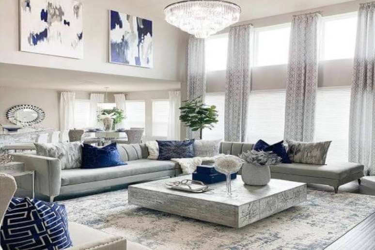 36. Sala cinza e prata luxuosa &ndash; Foto Mamypi