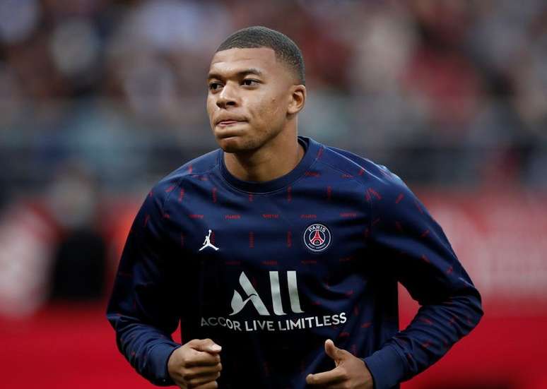 Kylian Mbappé durante partida do Paris St Germain contra o Stade Reims pelo Campeonato Francês
29/08/2021 REUTERS/Benoit Tessier