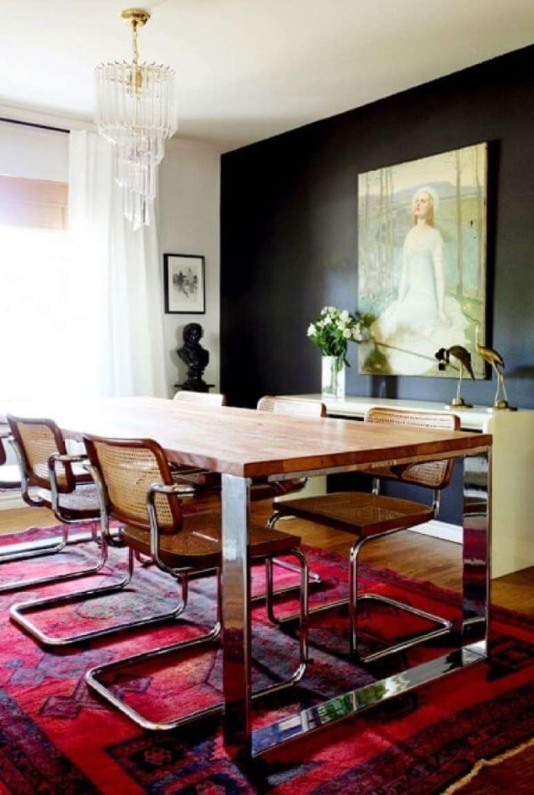 48. Sala moderna com cadeira cesca &ndash; Foto Erin of Design Crisis&rsquo; style