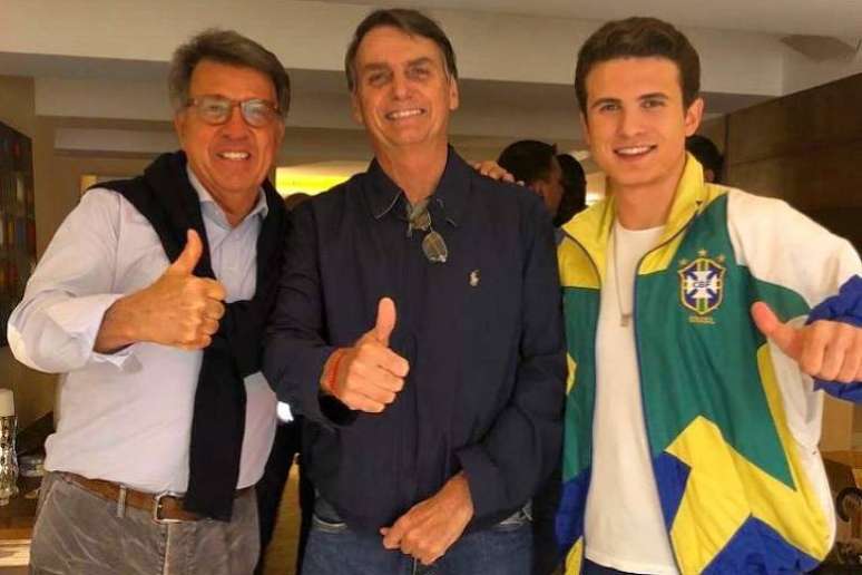 André e o pai, Paulo Marinho, em outubro de 2018, quando eram grandes aliados de Bolsonaro