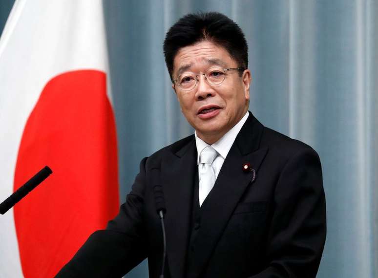 Katsunobu Kato durante entrevista coletiva em Tóquio
11/09/2019 REUTERS/Issei Kato