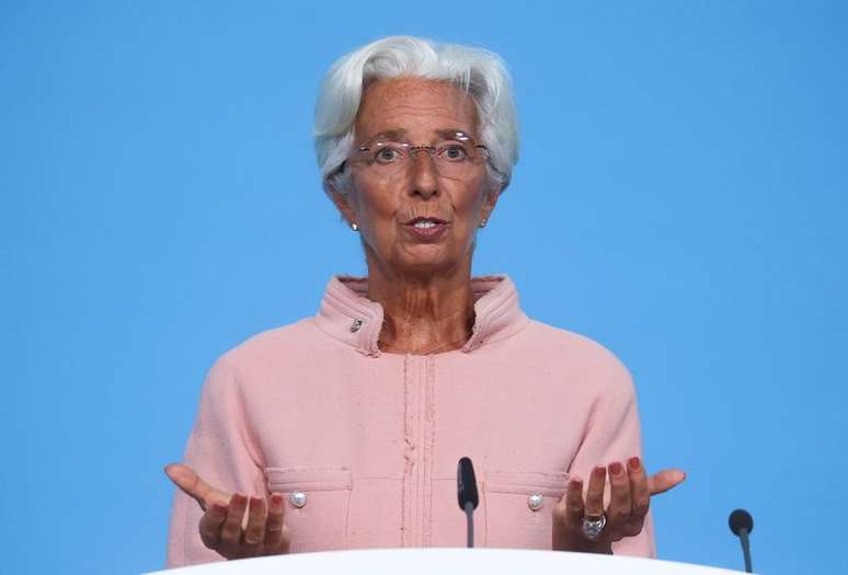 Zona do euro está se recuperando mais rápido do que o esperado, diz Lagarde
09/09/2021. 
REUTERS/Kai Pfaffenbach