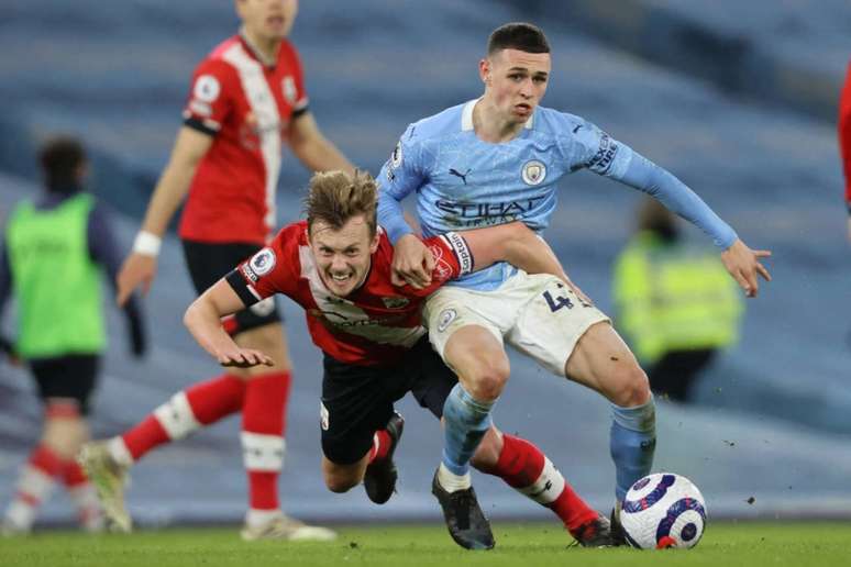 Manchester City venceu o Southampton por 5 a 2 em casa na temporada passada (Foto: CLIVE BRUNSKILL/POOL/AFP)