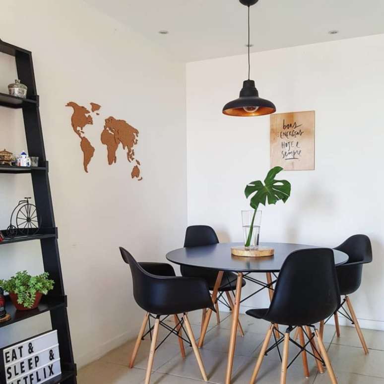 29. Mesa eiffel preta para sala de jantar &ndash; Foto Detalhes do 701