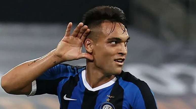 Lautaro fez um dos gols na vitória da Inter por 6 a 1 sobre o Bologna (Foto: AFP)
