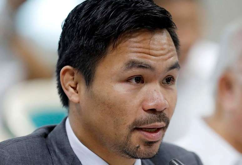 Lendário boxeador filipino e atual senador Manny Pacquiao 
02/05/2017
REUTERS/Erik De Castro