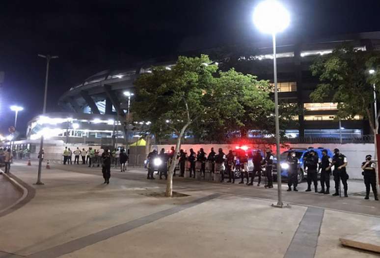 Em partida contra o Grêmio pela Copa do Brasil, o Maracanã também recebeu protocolo especial (Foto: Matheus Dantas/LANCE!)