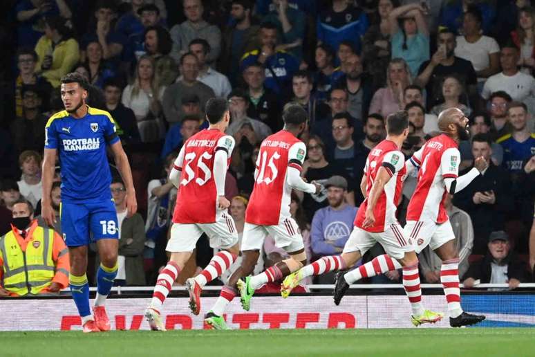 Arsenal está garantido entre as 16 melhores equipes da Copa da Liga Inglesa (Foto: JUSTIN TALLIS / AFP)