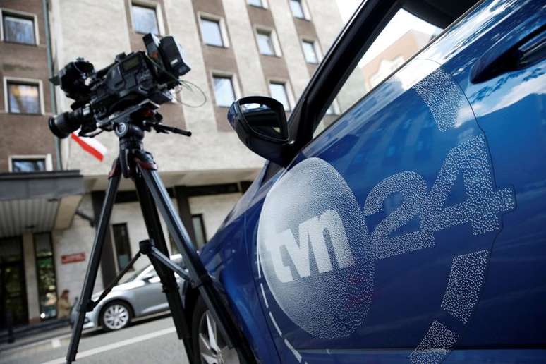 Logo da TVN24 em carro da emissora em Varsóvia
22/09/2021
REUTERS/Kacper Pempel