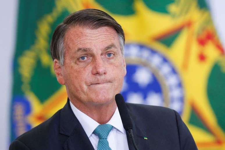 Presidente Jair Bolsonaro durante cerimônia no Palácio do Planalto
15/09/2021 REUTERS/Adriano Machado