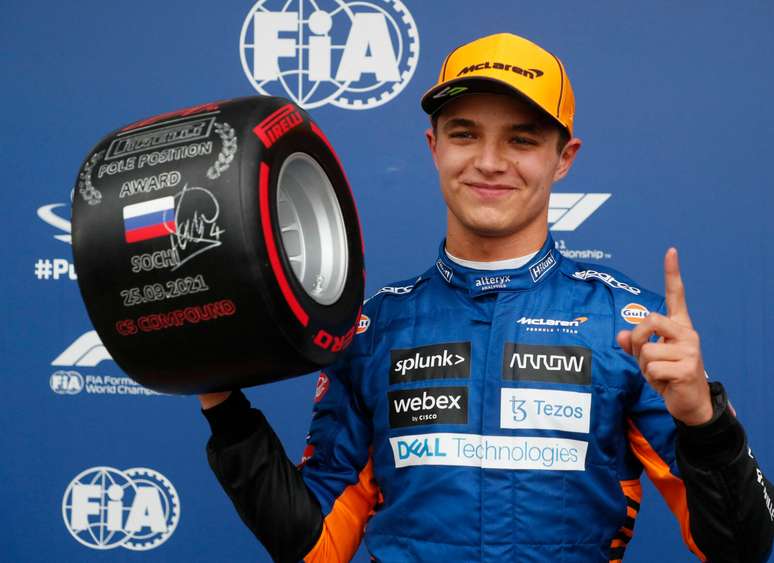 Lando Norris conquistou a pole-position para o GP da Rússia 