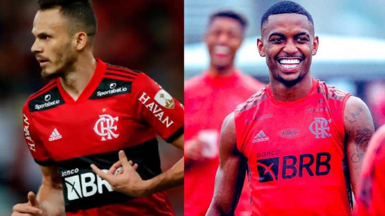 Rene, à esquerda, foi titular nos últimos quatro jogos do Flamengo, enquanto Ramon, à direita, foi titular apenas contra o Palmeiras (Foto: Montagem LANCE!)