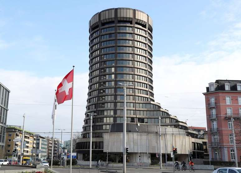 Edifício-sede do Banco de Compensações Internacionais (BIS), na Suíça. 18/3/2021. REUTERS/Arnd Wiegmann