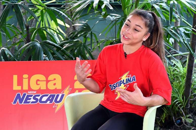 Flavia Saravia durante evento sobre saúde mental patrocinado pela Nescau (Foto: Divulgação)