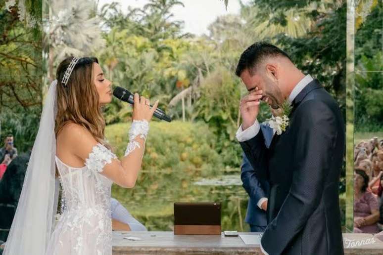 Thiago Maia e Isadora Pompeo fizeram a festa de casamento em 28 de fevereiro deste ano (Reprodução/Instagram)