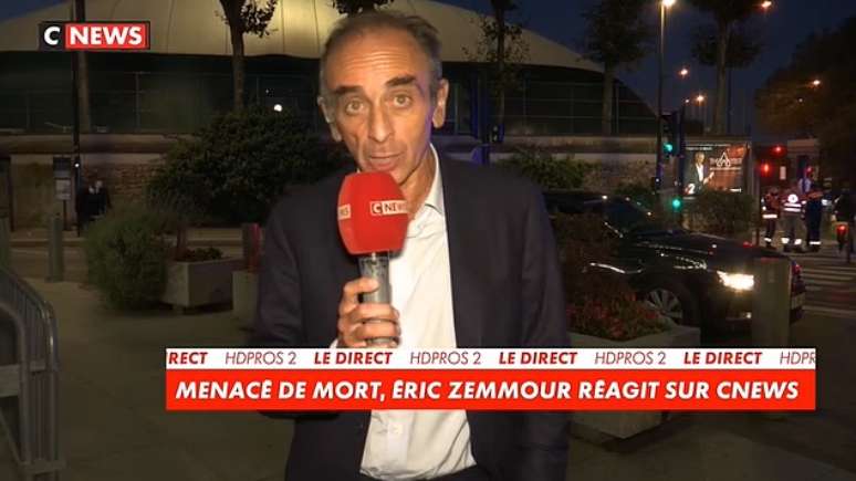 Eric Zemmour na TV após ser ameaçado em plena luz do dia