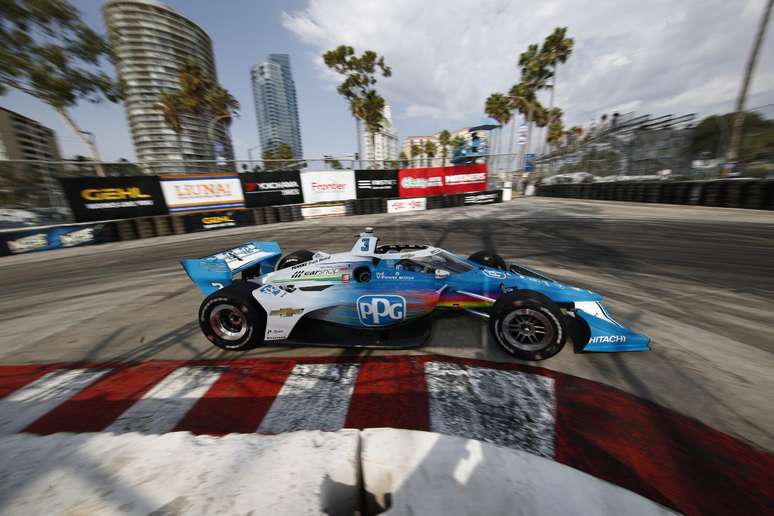 Scott McLaughlin em ação na etapa de Long Beach 