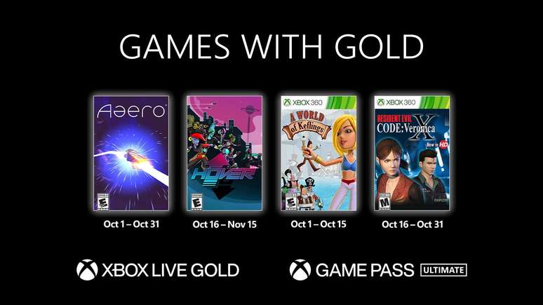 Games with Gold de outubro