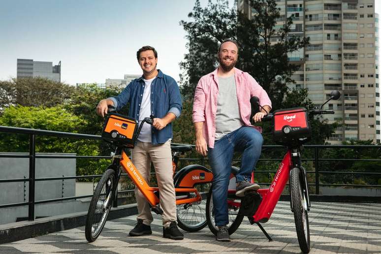 Tomás Martins e Maurício Villar, co-fundadores: meta é expandir bicicletas elétricas