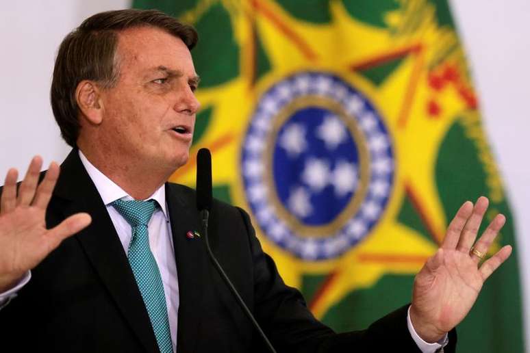 Presidente Jair Bolsonaro durante cerim&ocirc;nia em Bras&iacute;lia
27/09/2021
REUTERS/Ueslei Marcelino