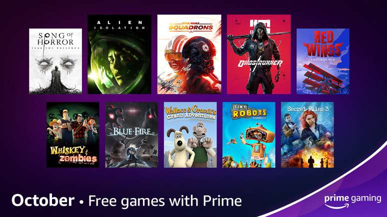 Jogos de outubro na Amazon Prime Gaming
